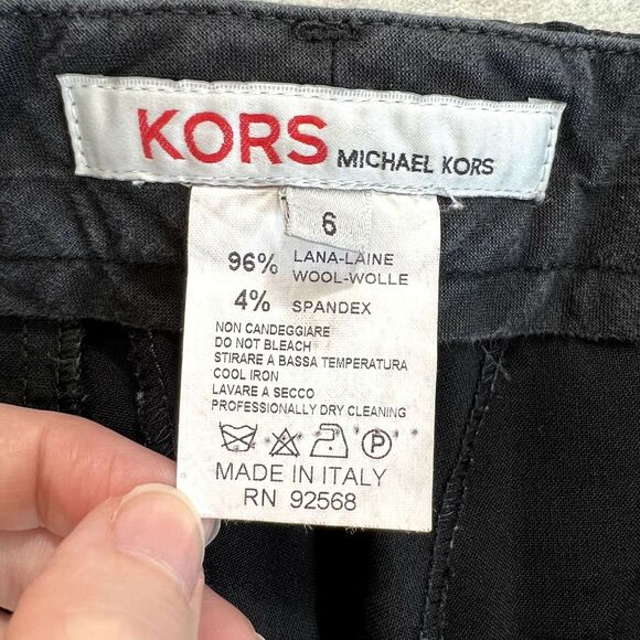 Michael Kors Wool Black Straight Dress Pants - Picture 6 of 6
